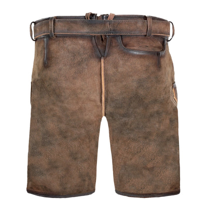 BAVARIAN LEDERHOSEN MEN SHORT BROWN