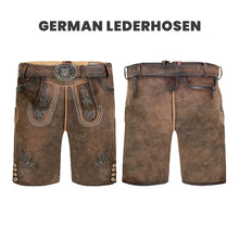 Load image into Gallery viewer, BAVARIAN LEDERHOSEN MEN SHORT BROWN
