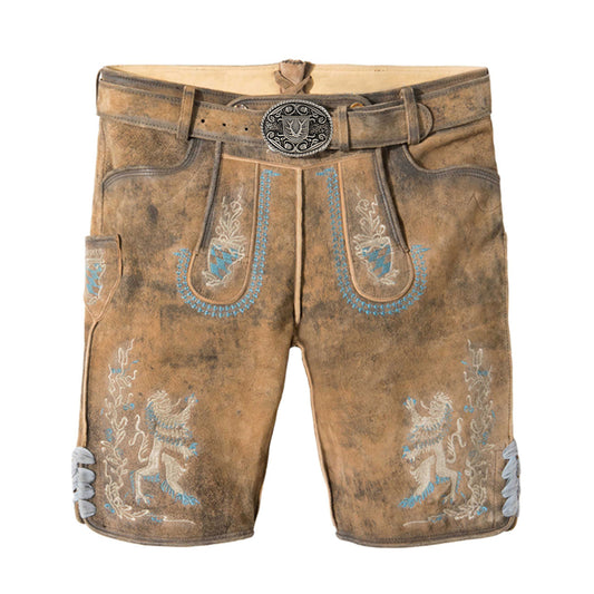 BAVARIAN LEDERHOSEN MEN SHORT GOLDEN