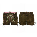 Bavarian Lederhosen Women Short Chocolate