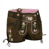 Bavarian Lederhosen Women Short Chocolate