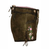 Bavarian Lederhosen Women Short Chocolate