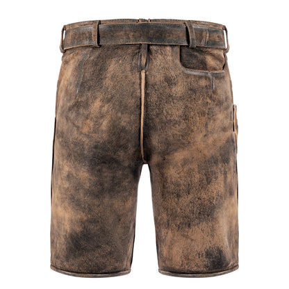 BAVARIAN MEN LEDERHOSEN BROWN SHORT