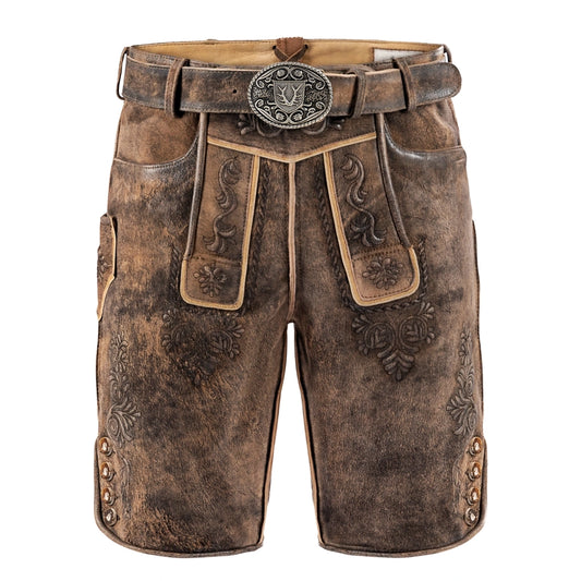 BAVARIAN MEN LEDERHOSEN BROWN SHORT