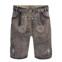 Load image into Gallery viewer, BAVARIAN MAN LEDERHOSEN SHORT GREY BROWN
