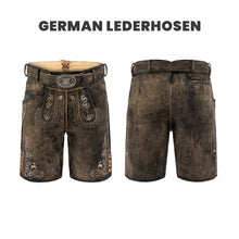 Load image into Gallery viewer, BAVARIAN MEN LEDERHOSEN SHORT WITH TRADITIONAL EMBROIDERY
