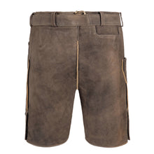 Load image into Gallery viewer, BAVARIAN VINTAGE STYLE LEDERHOSEN BROWN SHORT
