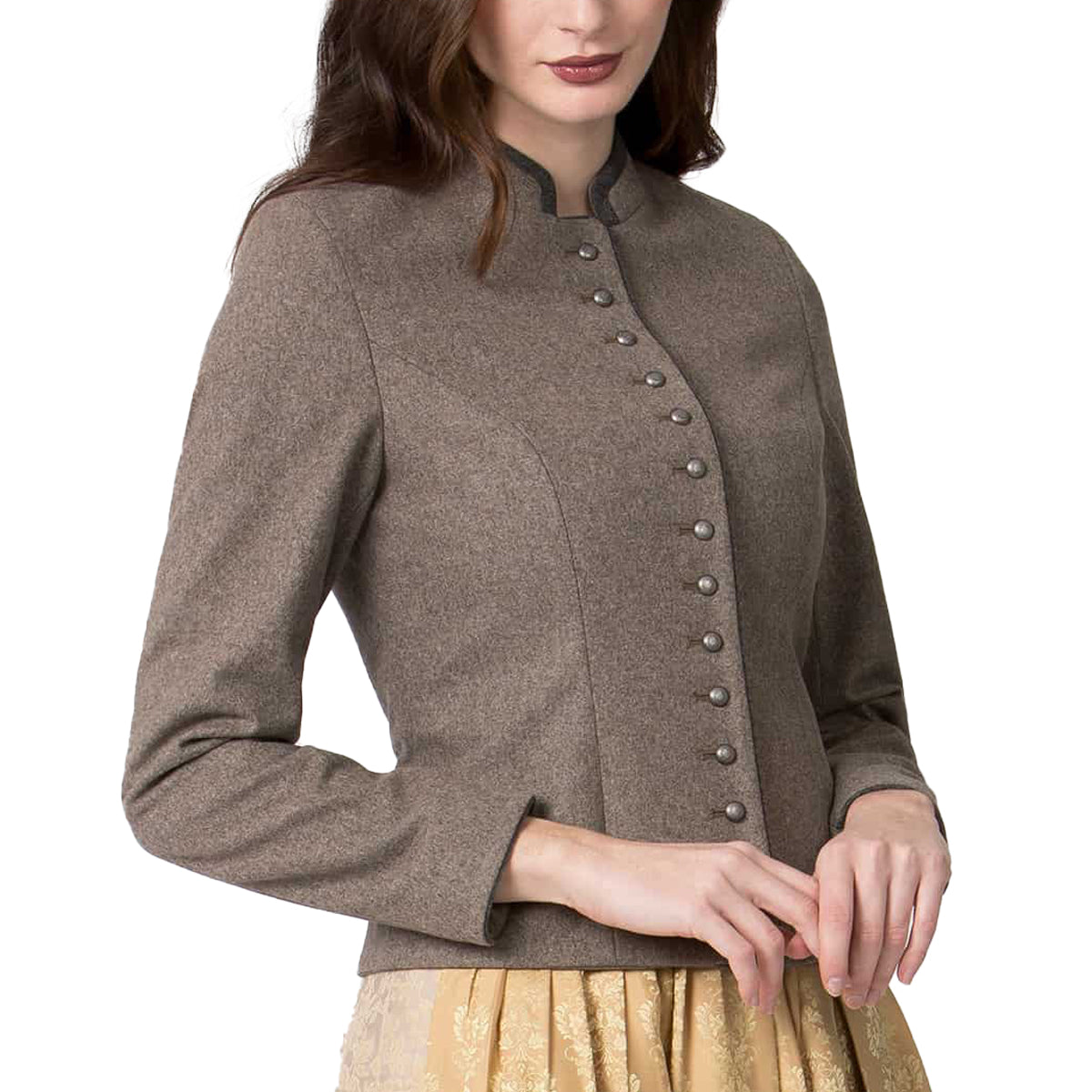 BAVARIAN WOMEN DIRNDL JACKET DARK BROWN