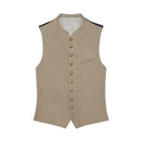 Beige vest with buttons on a white background