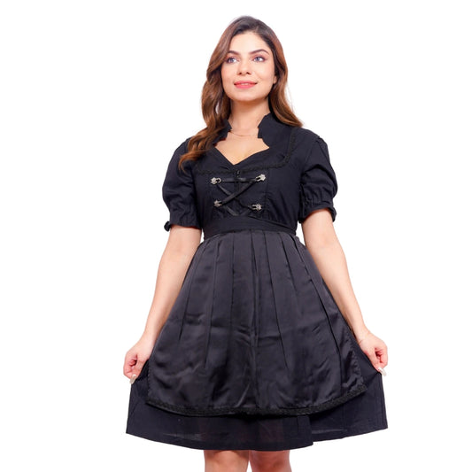 Black Bavarian Dirndl Dress
