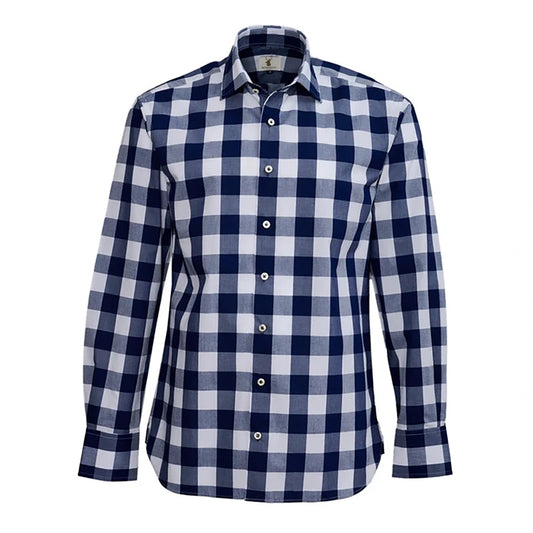 Blue Check Trachten Shirt