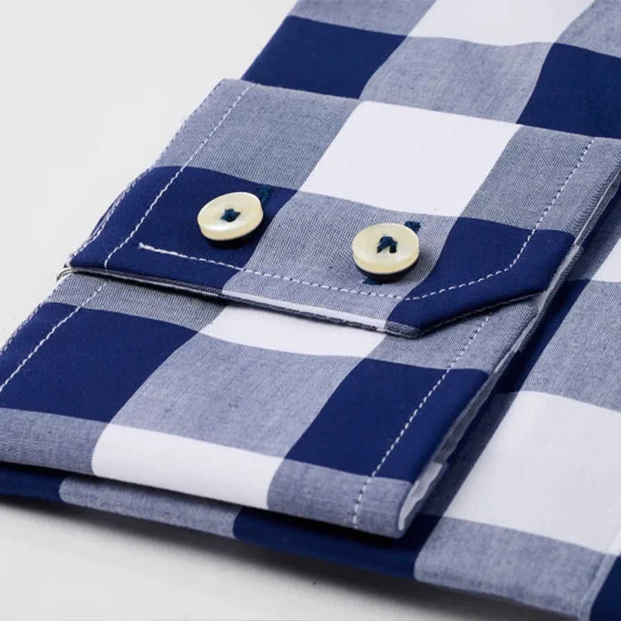 Blue Check Trachten Shirt