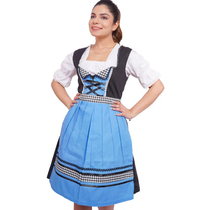German Blue Dirndl Dress