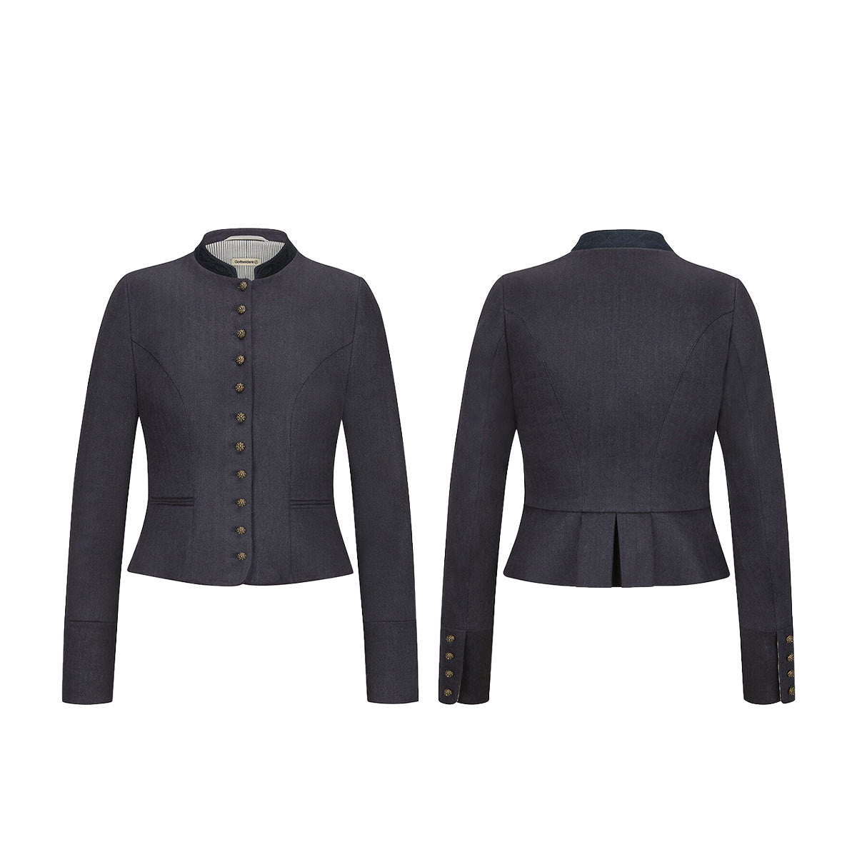 Bavarian Women Dirndl Jacket (Charcoal Gray)