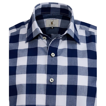 Blue Check Trachten Shirt