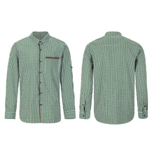 Load image into Gallery viewer, BAVARIAN CLASSIC MEN SHIRT CHECKERED GREEN
