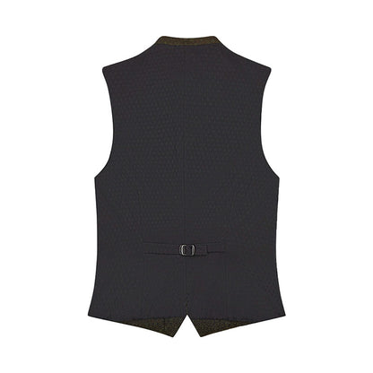 Dark Olive Green Patterned Vest