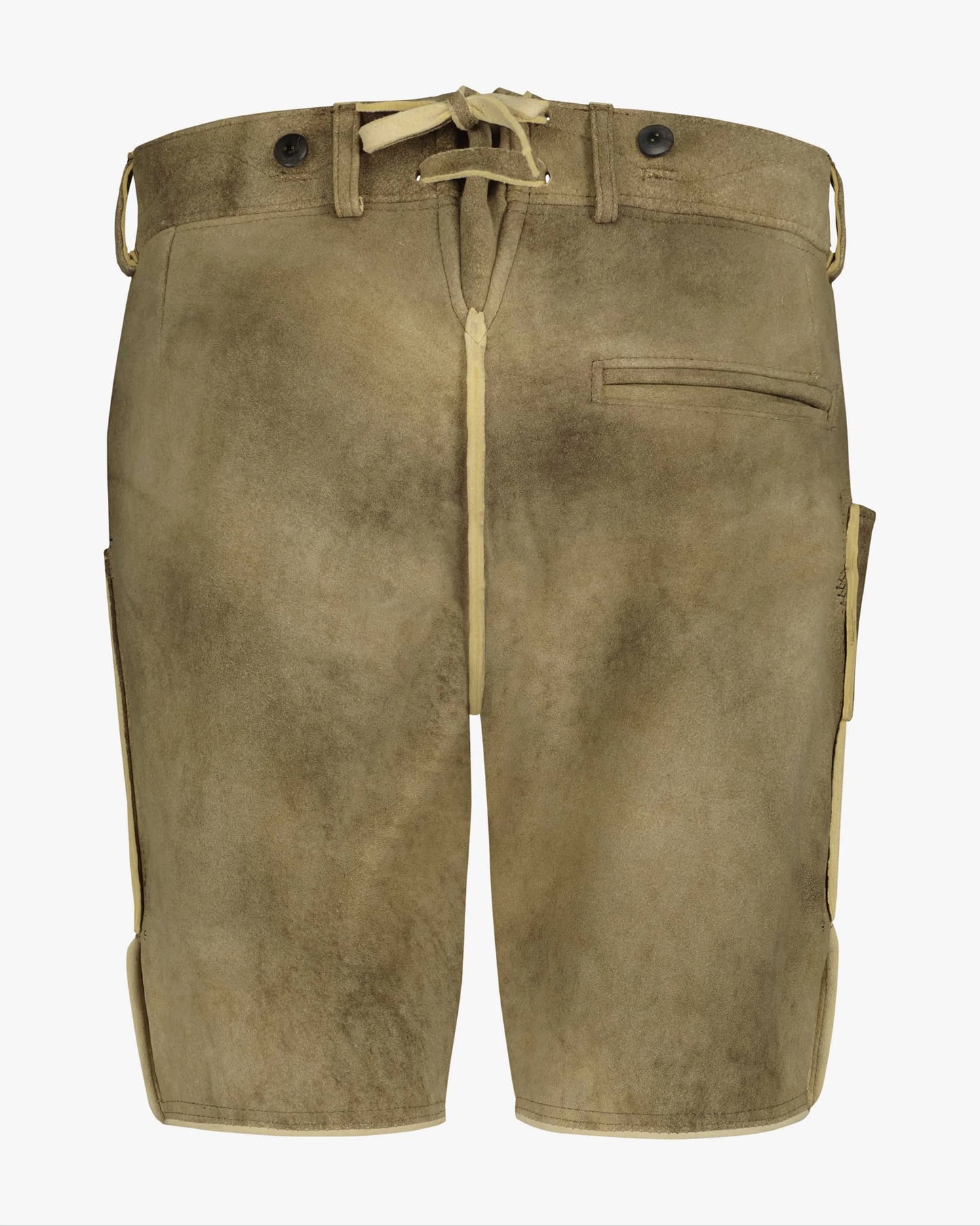 Brown shorts with a belt on a white background