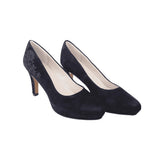 Premium Black Dirndl Shoes With Embroidery