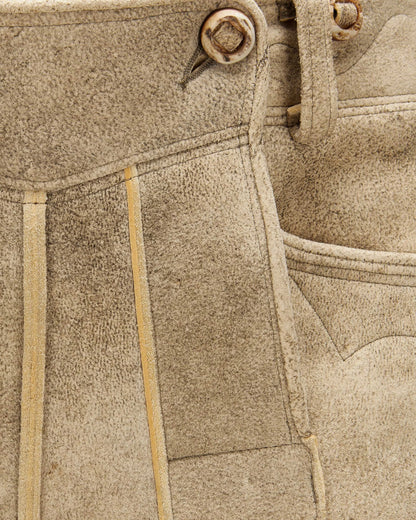 Close-up of beige fabric with stitching details