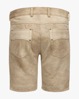 Beige shorts on a white background