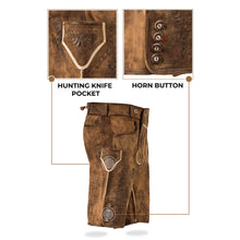 Load image into Gallery viewer, GERMAN LEDERHOSEN MENS OUTFITS BROWN
