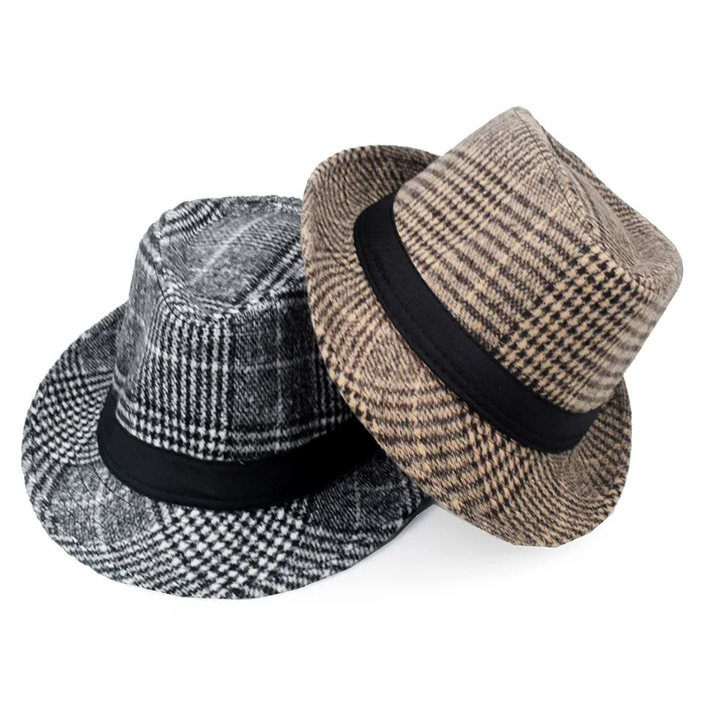 Lederhosen Checkered Fedora Hat