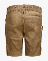 Brown shorts with a belt on a white background