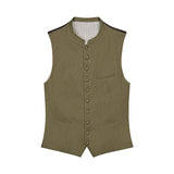 Green vest with buttons on a white background