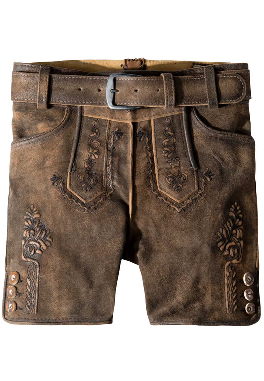 Kids Dark Brown Lederhosen