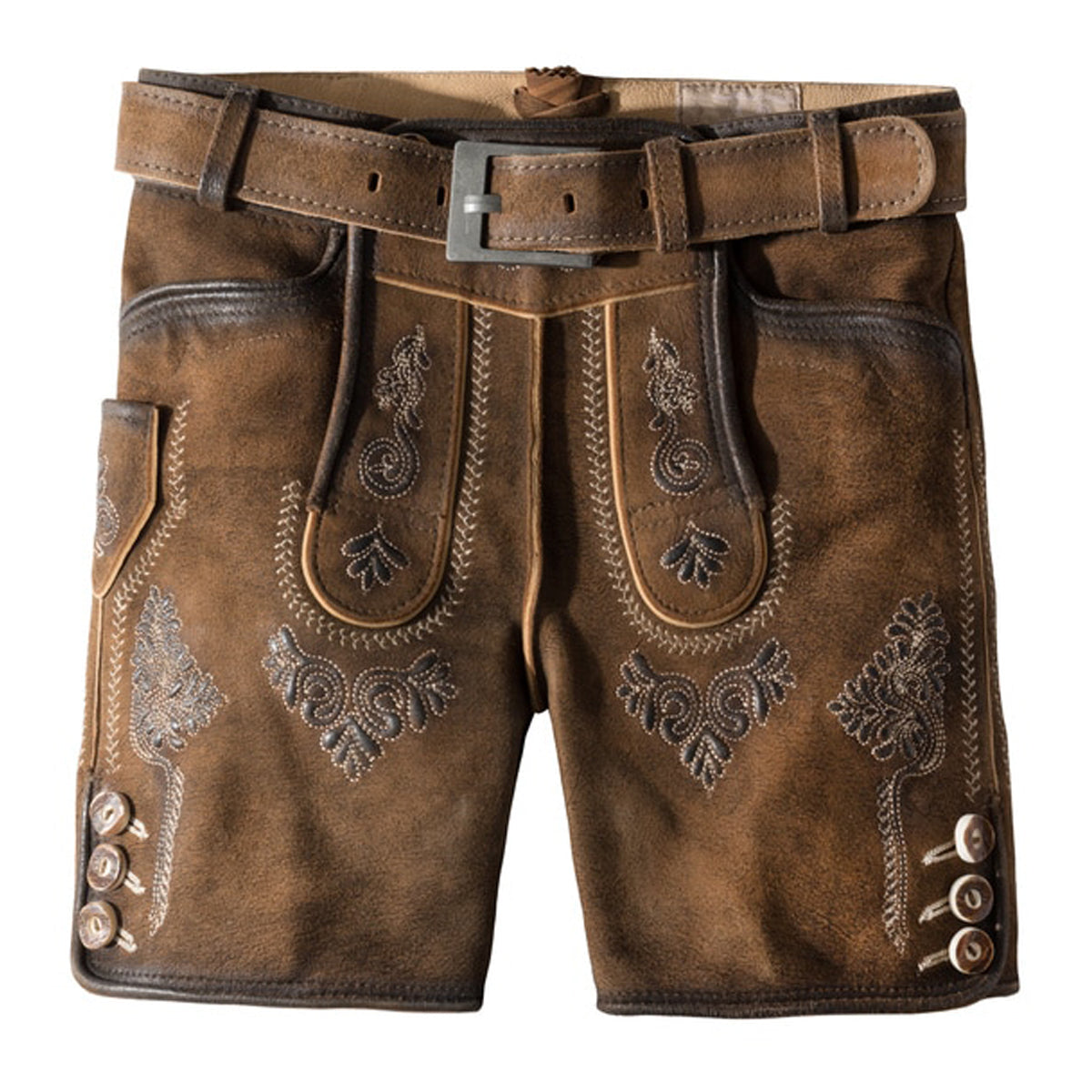 KIDS LEDERHOSEN SHORT BROWN