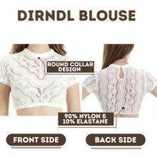 Load image into Gallery viewer, LADIES BEAUTIFUL SHORT SLEEVE LACE WHITE BLOUSE
