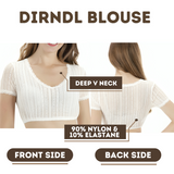 Short Sleeve Dirndl Blouse