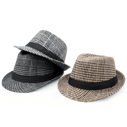 Lederhosen Checkered Fedora Hat