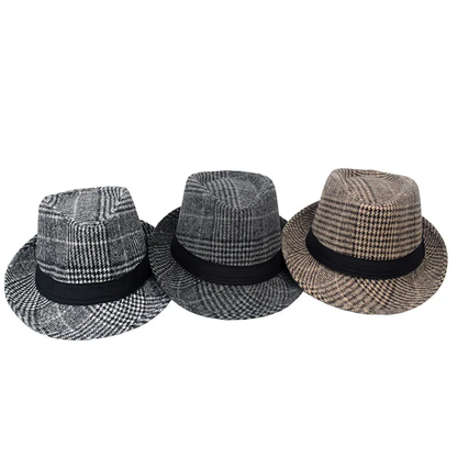 Lederhosen Checkered Fedora Hat