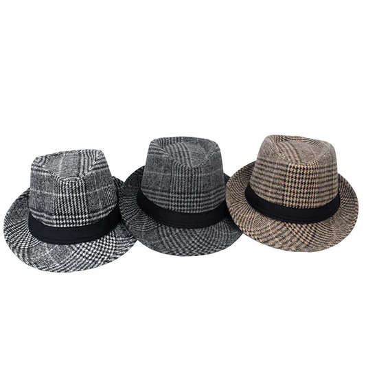 Lederhosen Checkered Fedora Hat