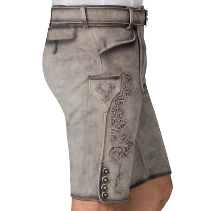 Lederhosen Men Short Grey Smoke