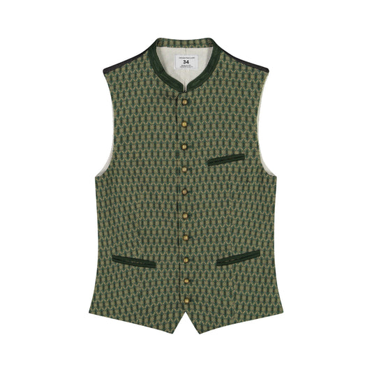 LEDERHOSEN MEN TRACHTEN WAISTCOAT FANCY GREEN