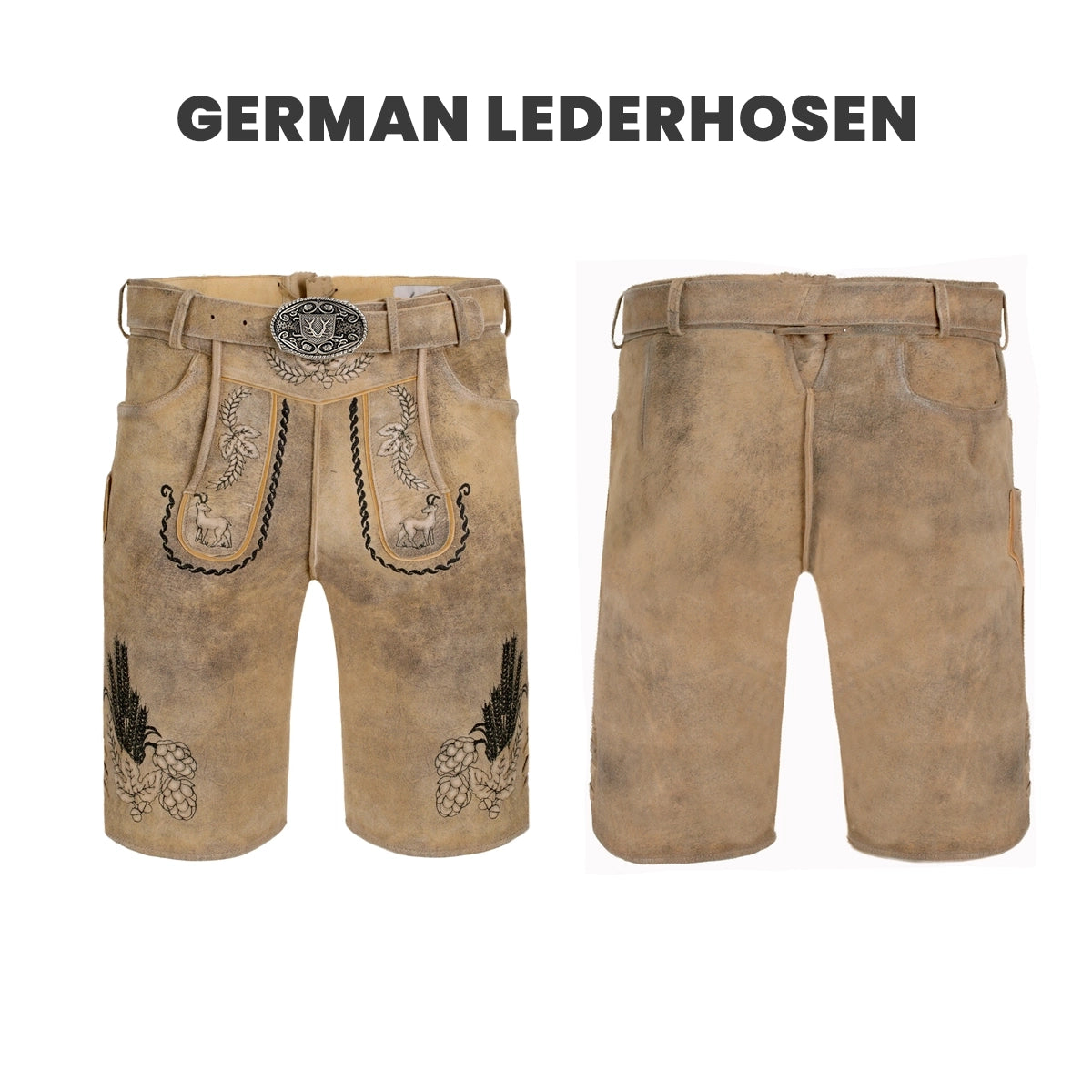 MEN LEDERHOSEN SHORT DESERT SANDY