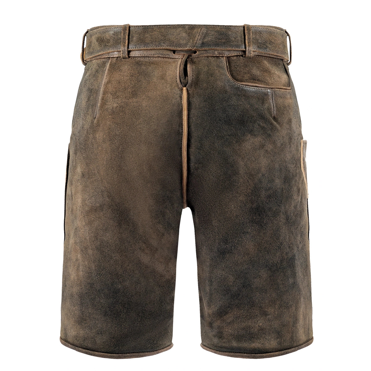 Men Lederhosen Short Olive Brown