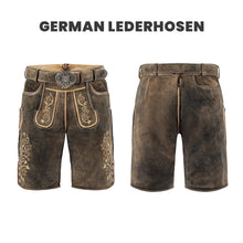 Load image into Gallery viewer, MEN LEDERHOSEN SHORT OLIVE BROWN
