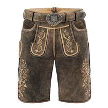 Load image into Gallery viewer, MEN LEDERHOSEN SHORT OLIVE BROWN
