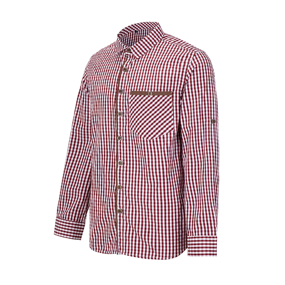 Bavarian Classic Men Shirt Checkered Red