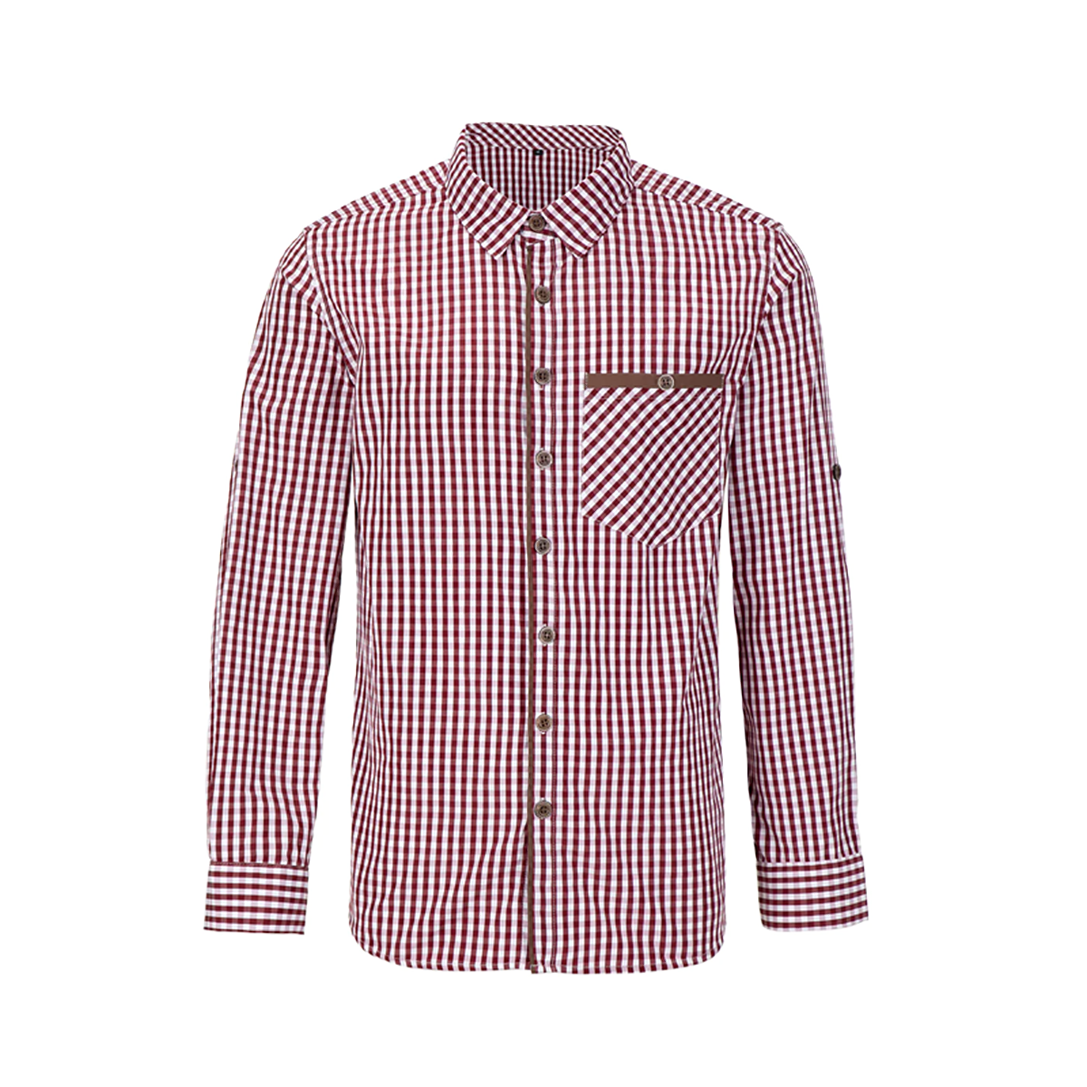 Bavarian Classic Men Shirt Checkered Red