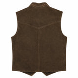 Men's Brown Suede Leather Trachten Vest