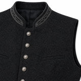 Men's Charcoal Gray Traditional Trachten Vest