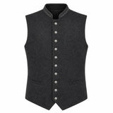 Men's Dark Gray Traditional Trachten Vest