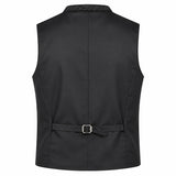 Men's Heather Gray Trachten Vest with Navy Trim