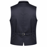 Men's Light Gray Trachten Vest with Black Trim