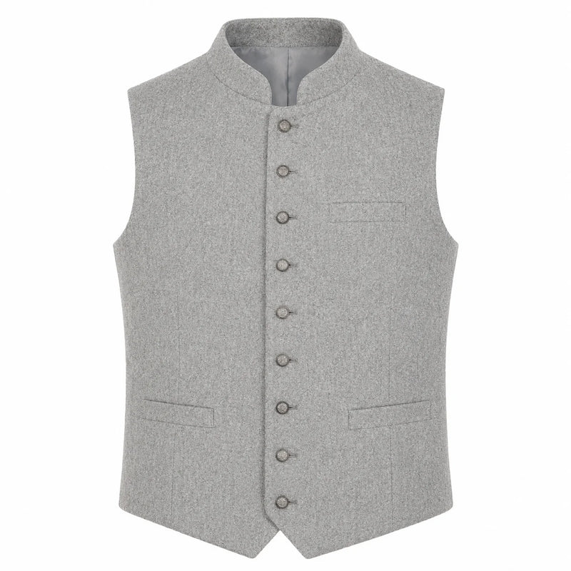 Men's Silver Alpine Heritage Trachten Vest